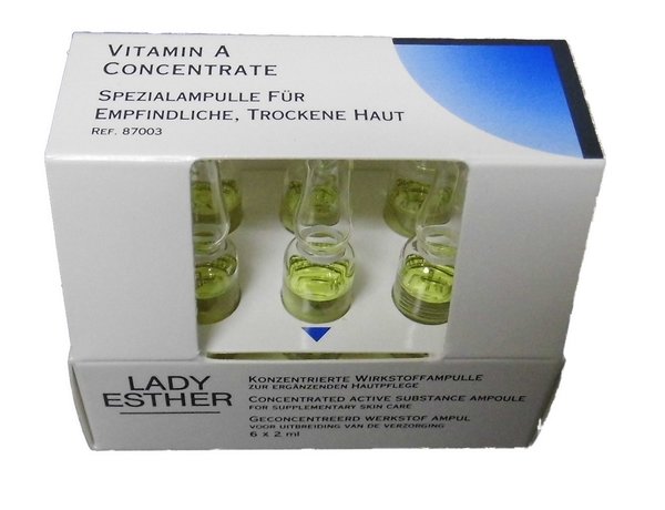 Lady Esther Ampullen Vitamin A Concentrate Spezialampulle für empfindliche, trockene haut  6x2 ml